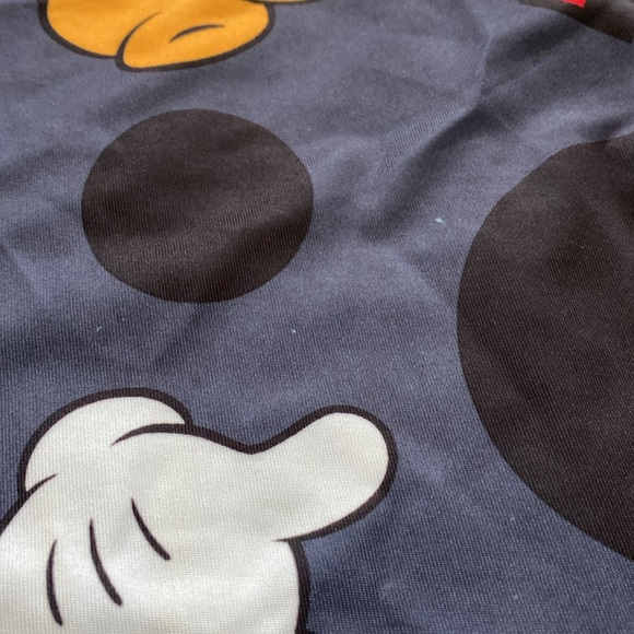 Disney Mickey Mouse Shook Body Parts Vintage Print Black Leggings XS NWT - Picture 5 of 6
